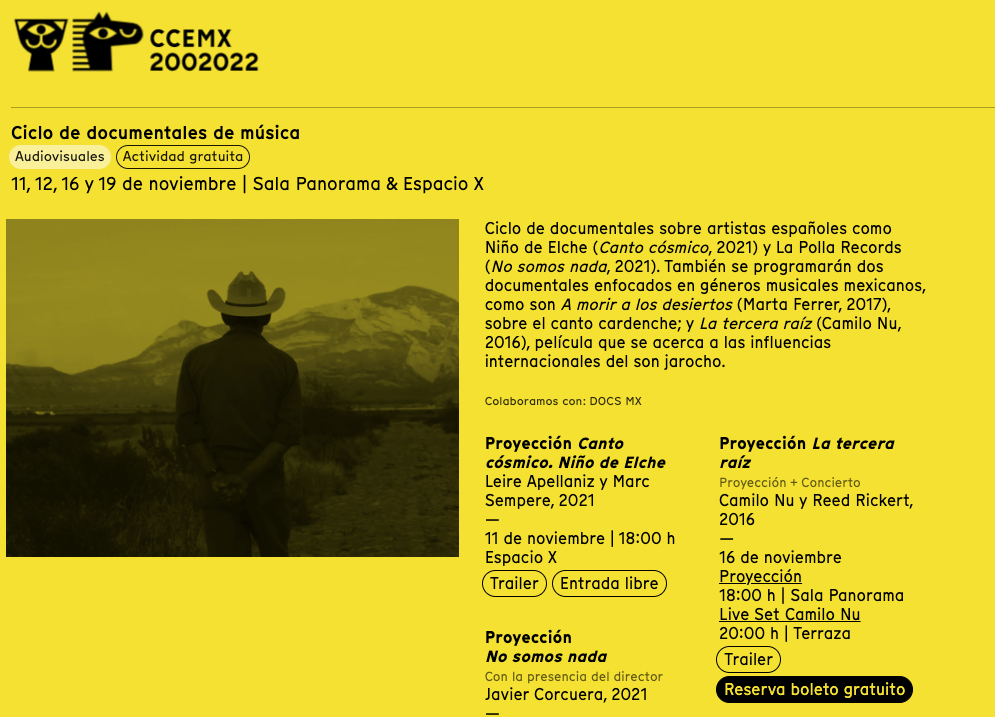 The Third Root screening at Centro Cultural de España CDMX